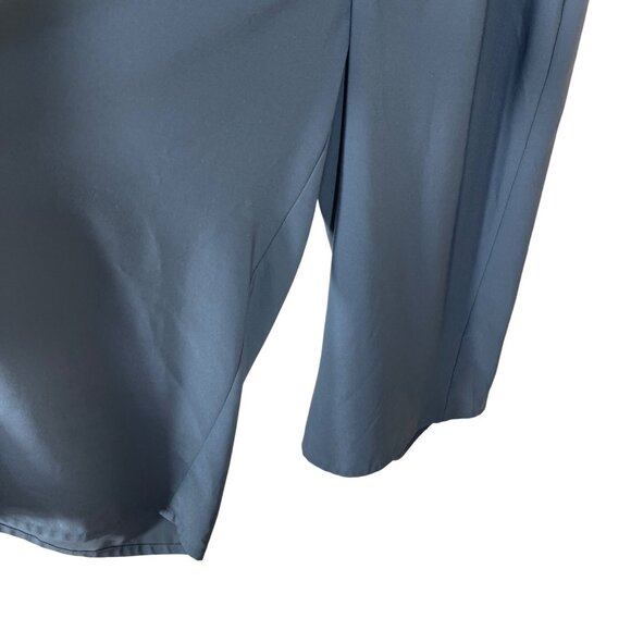 Loft Outlet Wide Leg Jumpsuit Slate Blue Sleeveless Size 6 Cropped - Picture 3 of 6